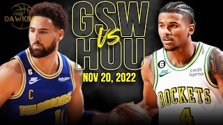Golden State Warriors vs Houston Rockets  Game Highlights | Nov 20, 2022 | FreeD
