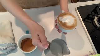 ラテアート練習記録 1日目/ Latte Art Practice Day 1