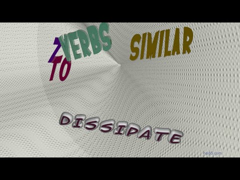 Is disappear a synonym of dissipate?