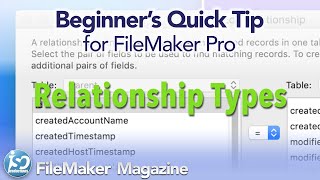 FileMaker Beginner's Quick Tip -Relationship Types