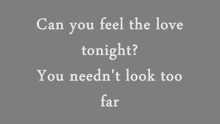 Can You Feel The Love Tonight- The Lion King (lyrics)