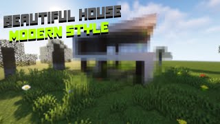 How To Build a Beautiful House In a Modern Style I Minecraft Build Ideas