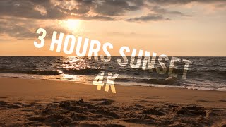 Meeresrauschen mit Sonnenuntergang in 4K - zum einschlafen für Baby und zum entspannen