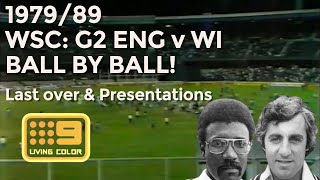 1979/80 World Series Cup Cricket G2 - England v West Indies (Ball by Ball) Last over \u0026 Presentations