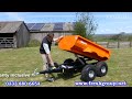 atv hydraulic tipping dump trailer. chapman dt100 dump trailer