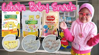 Cobain Snack Bayi PROMINA PUFF, PROMINA BABY CRUNCHIES, NESTLE CERELAC NUTRIPUFFS enaaakk bangetttt