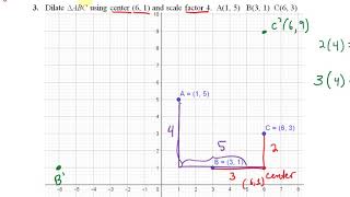 Dilating with center NOT at origin
