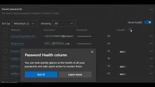 Microsoft Edge is getting a password health monitor