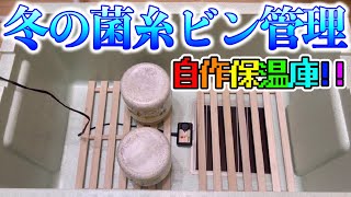 【オオクワガタ】自作保温庫で冬の菌糸ビン管理を行います!! 制作費も安価でオススメです!!