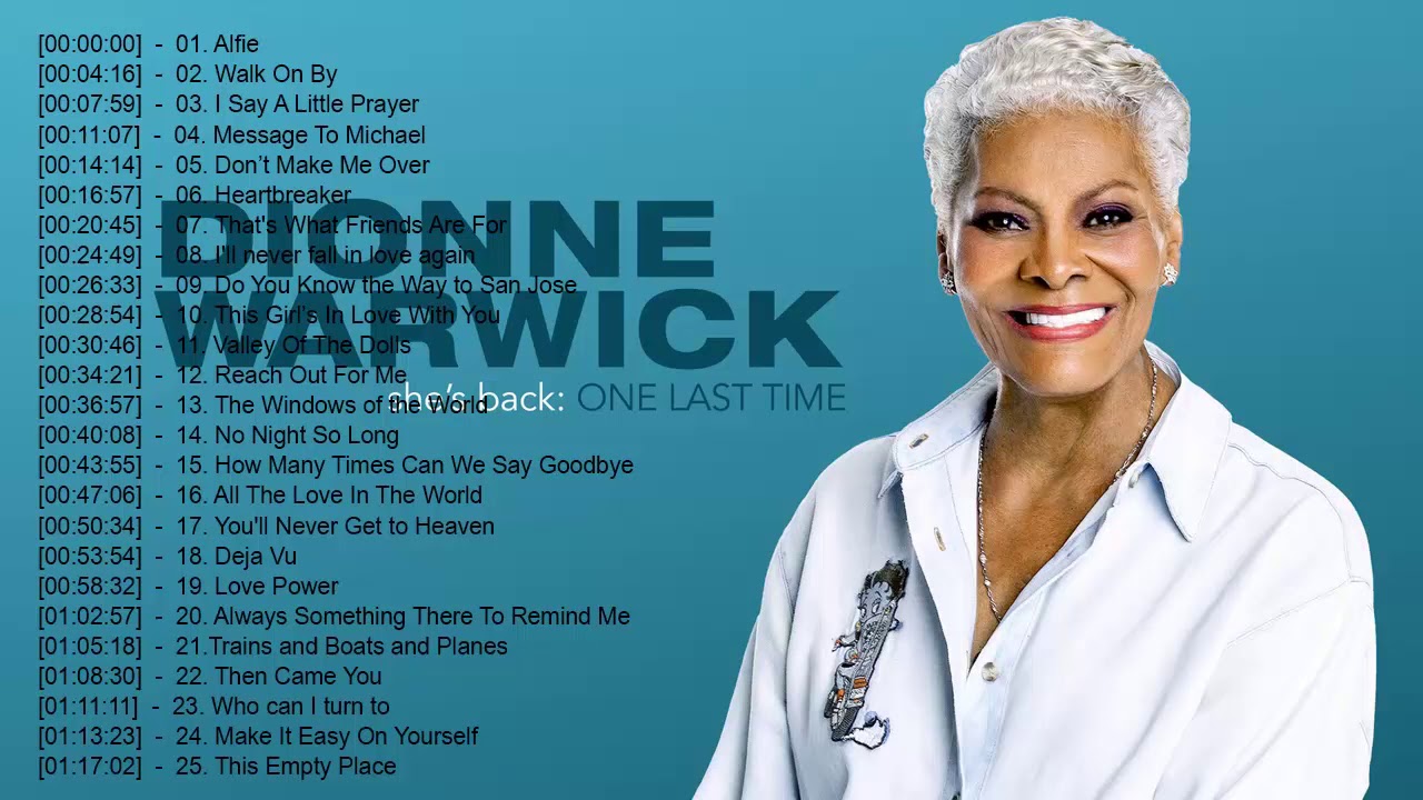 Dionne Warwick Greatest Hits Full Album - Best Songs Of Dionne Warwick ...