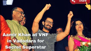 Amir Khan in Vadodara for Promoting Secret Superstar at Vadodara Navaratri Festival