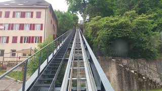 Standseilbahn Le Locle Gare Bergfahrt 2021 - funiculaire Suisse