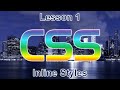 CSS Lesson 1: Inline Styles