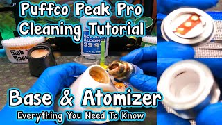 FINAL PUFFCO PEAK PRO Atomizer Base Cleaning TUTORIAL You'll Ever Need! QTip Comparison \u0026 Best Tips