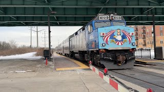 Metra F40PH-3 120 (Honoring Who Served) Leads Outbound Metra Train #915 At Willow Springs On 2/19/25