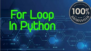 #34 Python Tutorial | For Loop in Python(HINDI)
