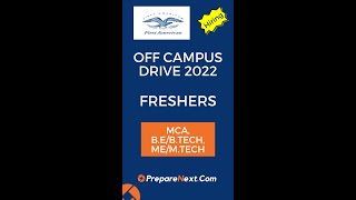 First American (FAI) Off Campus Drive 2022 | Freshers | IT Job | Engineering Job | Bangalore