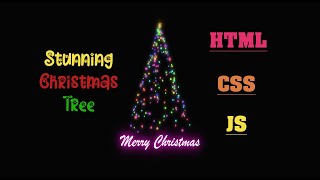 How to create a Christmas Tree using HTML, CSS and JavaScript tutorial | Christmas tree tutorial