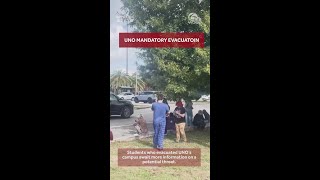 Students await more information after evacuating UNO campus following threat report