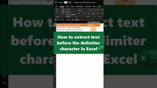 How to extract text before the delimiter character in Excel #shorts