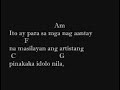 gloc 9 kmt feat. eunice jorge gracenote lyrics and chords on screen