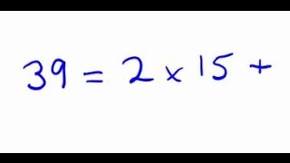 Euclid's algorithm to find HCF of 15 and 39