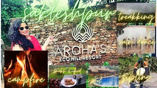 Sakleshpur resort | Aroha's eco hill resort | Hill view resort | falls | treakking | couple visit