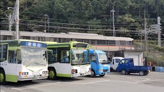 山梨交通路線バスと373系ふじかわ号のコラボ