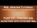 Prevent sql injection with dynamic sql