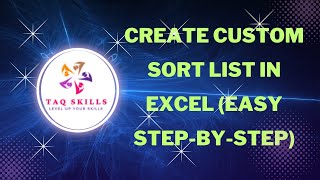 How to Create Custom Sort List in Excel (Easy Step-by-Step) - #excel
