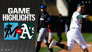 Marlins vs. A's Game Highlights (5/4/24) | MLB Highlights