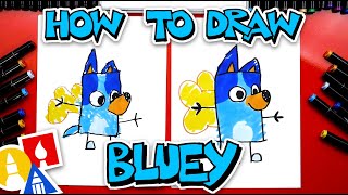 How To Draw Bluey From The Dragon Episode