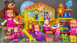 98 Minutes of Satisfying ASMR Unboxing | Adorable Masha and The Bear House Set \u0026 Playground 🐾