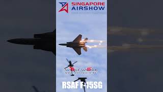 Singapore AirForce F-15SG dorp flare demo in #Singaporeairshow2024 #plane #military #topgun