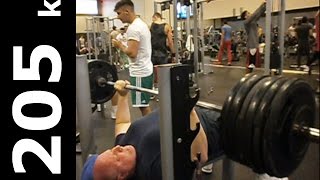 Raw Benchpress - 205 kg/451 lbs - Masters over 62 - Walter Kurda - 2016