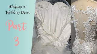 DIY Wedding Dress | Lets make a wedding dress with lace appliques 3