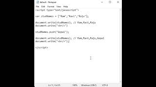 JavaScript Array Methods | push() & pop() - JavaScript #shorts 91 🚀