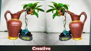 Kreatif..... Bonsai Kelapa Minion  Unik dengan Pot teko