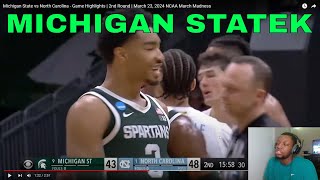 MickalNaps Reacts To Michigan State vs North Carolina - Game Highlights | 2nd Round | March 23, 2024