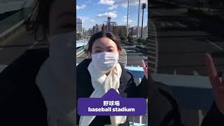 【Learn Japanese in 30s #259】～Road～”baseball stadium/野球場” #japanese #japan #learnjapanese #road