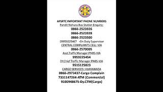 APSRTC PHONE NUMBERS