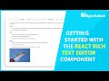 Getting Started with the React Rich Text Editor Component