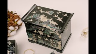 FEBRUARY MOUNTAIN Mother of Pearl Box Traditional Art Mother's day gift ideas Korean Jewelry box