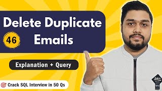 Delete Duplicate Emails | Leetcode 196 | Crack SQL Interviews in 50 Qs #mysql #leetcode
