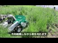 【爽快】雑草をバリバリ刈る！オーレックのハンマーナイフモア草刈り風景