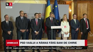 PSD VASLUI A RĂMAS FĂRĂ BANI DE CHIRIE. Știri B1TV_20 nov 2023