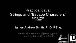 Practical Java: Escape Characters