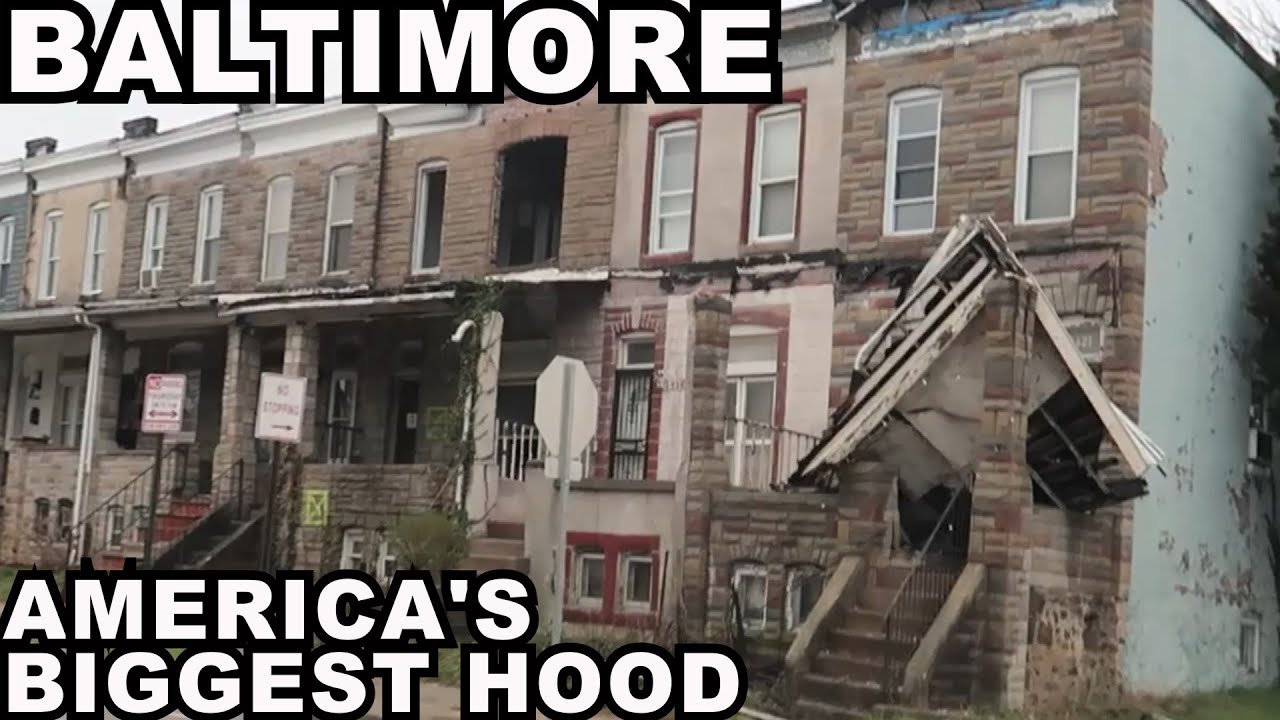 Baltimore: Huge, Dangerous Slums Surround Beautiful Downtown - YouTube