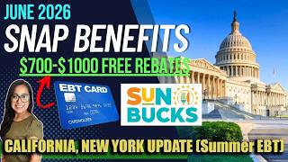 NEW SNAP UPDATE (JUNE 2026): 38 STATES APPROVED (Summer EBT Payout Dates) & $700-$1000 Rebates