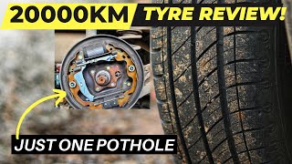 BEST CAR TYRE FOR INDIAN ROADS POTHOLES! 20K REVIEW APOLLO AMAZER XP, MRF, YOKOHAMA, Michelin XM2+